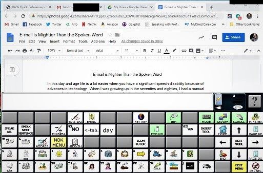 Google doc with the Accent 1400 overlay